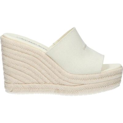 Calvin Klein Sandalias De Mujer Yw0yw01356 Slide Wedge Rope Ybi Creamy White Talla 39 Calvin Klein Sandalias De Mujer Yw0yw01356 Slide Wedge Rope Ybi Creamy White Talla 39