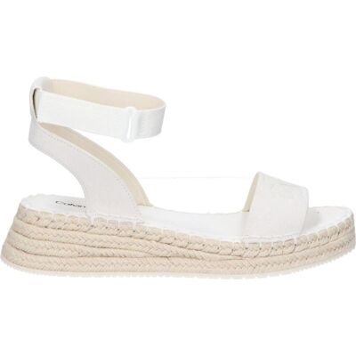 Calvin Klein Sandalias De Mujer Yw0yw00977 Sporty Wedge 0f9 Creamy White-Bright White Talla 40 Calvin Klein Sandalias De Mujer Yw0yw00977 Sporty Wedge 0f9 Creamy White-Bright White Talla 40