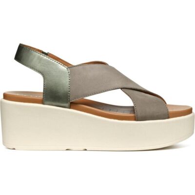 Geox Sandalias De Mujer Sandalia De Tiras Cruzadas Con Cuna Media C3016 Perl-Sage Talla 39 Geox Sandalias De Mujer Sandalia De Tiras Cruzadas Con Cuna Media C3016 Perl-Sage Talla 39