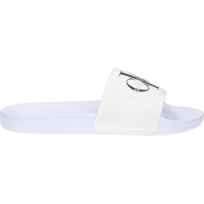 Calvin Klein Yw0yw00103 Slide Monogram 01w Bright White-Black Talla 38 Calvin Klein Yw0yw00103 Slide Monogram 01w Bright White-Black Talla 38