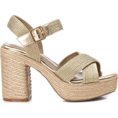 XTI Sandalias De Mujer 142741 Plataforma Con Tiras Cruzadas Oro Talla 36 XTI Sandalias De Mujer 142741 Plataforma Con Tiras Cruzadas Oro Talla 36
