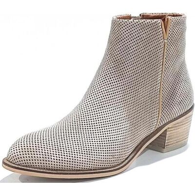 ALPE Botines De Mujer Botin Casual De Nobuk Picado Con Tacon Desert Talla 37 ALPE Botines De Mujer Botin Casual De Nobuk Picado Con Tacon Desert Talla 37
