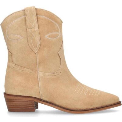 ALPE Botas De Mujer Botines Cowboy 10121 De Serraje Arena Talla 37 ALPE Botas De Mujer Botines Cowboy 10121 De Serraje Arena Talla 37