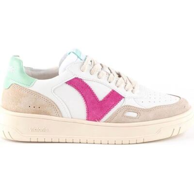 VICTORIA Zapatillas Seúl 1257101 Serraje Glitter Con Detalles Platino, Beige Y Melón Melon Talla 24 VICTORIA Zapatillas Seúl 1257101 Serraje Glitter Con Detalles Platino, Beige Y Melón Melon Talla 24