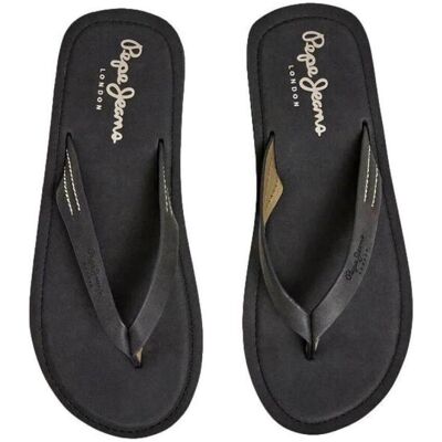 Pepe Jeans Chanclas Surf Island Pms70141 Negras Efecto Piel Hombre Black Talla 44 Pepe Jeans Chanclas Surf Island Pms70141 Negras Efecto Piel Hombre Black Talla 44
