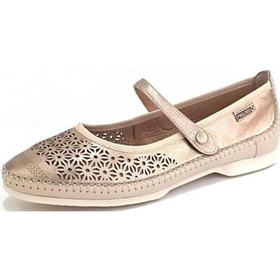 PIKOLINOS Mocasín De Piel Con Suela De Goma - Champán Champan Talla 37 PIKOLINOS Mocasín De Piel Con Suela De Goma - Champán Champan Talla 37