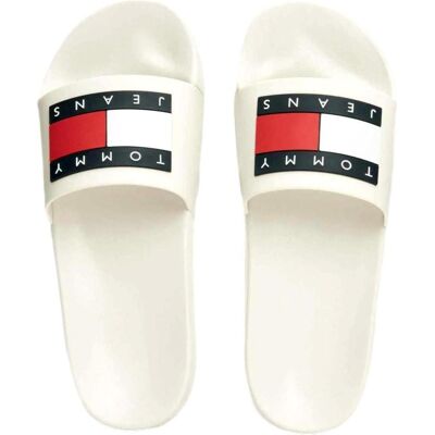 TOMMY JEANS Chanclas Pool Slide Em0em01191 Blancas Blanco Talla 41 TOMMY JEANS Chanclas Pool Slide Em0em01191 Blancas Blanco Talla 41