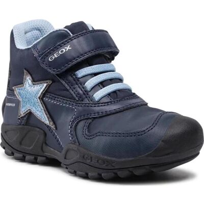 Geox Botines De Niña Botines Con Cierre Velcro J New Savage Azul Talla 34 Geox Botines De Niña Botines Con Cierre Velcro J New Savage Azul Talla 34