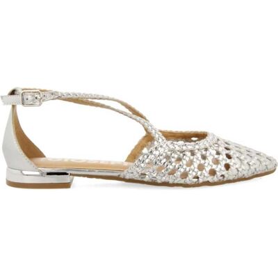 GIOSEPPO Sandalias De Mujer 71180 Bailarinas De Piel Color Con Trenzados Para Muje Plata Talla 41 GIOSEPPO Sandalias De Mujer 71180 Bailarinas De Piel Color Con Trenzados Para Muje Plata Talla 41