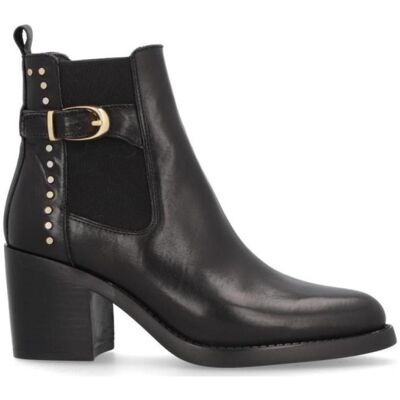ALPE Botines 5201 Chelsea De Piel Negra Con Tacón Y Hebilla Negro Talla 36 ALPE Botines 5201 Chelsea De Piel Negra Con Tacón Y Hebilla Negro Talla 36