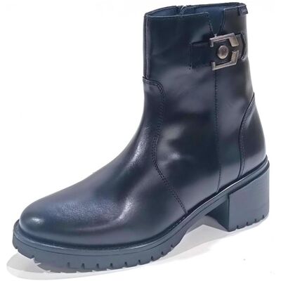 CALLAGHAN Botines De Mujer Botin Casual De Piel Con Tacon De Goma Negro Talla 36 CALLAGHAN Botines De Mujer Botin Casual De Piel Con Tacon De Goma Negro Talla 36