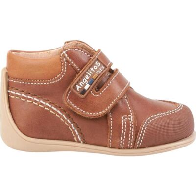 ANGELITOS Botines De Niña Botas 610 Bota Velcro Marrón Talla 19 ANGELITOS Botines De Niña Botas 610 Bota Velcro Marrón Talla 19
