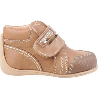 ANGELITOS Botines De Niña Y Niño Botas 610 Bota Velcro Marrón Talla 18 ANGELITOS Botines De Niña Y Niño Botas 610 Bota Velcro Marrón Talla 18