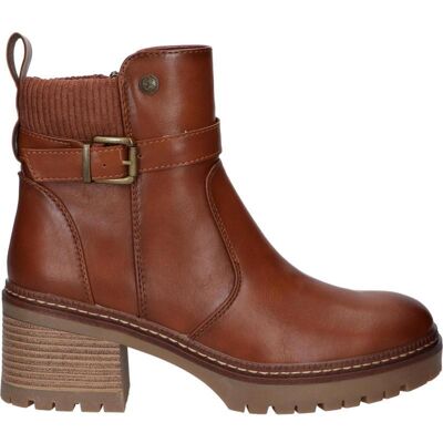 XTI Botines De Mujer De Tacón Ancho 312-774601-C En Marrón Camel Talla 39 XTI Botines De Mujer De Tacón Ancho 312-774601-C En Marrón Camel Talla 39