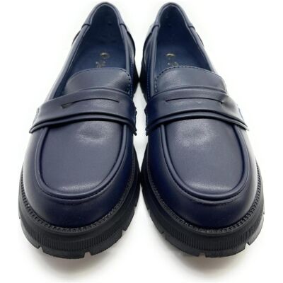 BUBBLE BOBBLE Mocasín Colegial Antifaz De Piel Azul Cómodo Azul Talla 34 BUBBLE BOBBLE Mocasín Colegial Antifaz De Piel Azul Cómodo Azul Talla 34