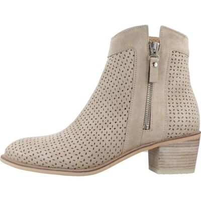 ALPE Botines 5389 Perforados Beige Con Cremallera Lateral Desert Talla 38 ALPE Botines 5389 Perforados Beige Con Cremallera Lateral Desert Talla 38