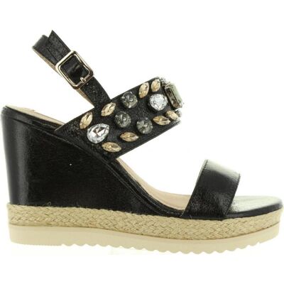 XTI Sandalias De Mujer 30612 Metalizado Negro Talla 40 XTI Sandalias De Mujer 30612 Metalizado Negro Talla 40