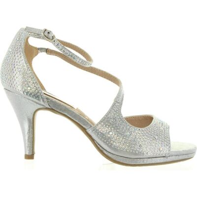 XTI Sandalias De Mujer 30572 Metalizado Plata Talla 38 XTI Sandalias De Mujer 30572 Metalizado Plata Talla 38