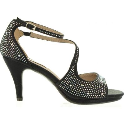 XTI Sandalias De Mujer 30572 Metalizado Negro Talla 40 XTI Sandalias De Mujer 30572 Metalizado Negro Talla 40