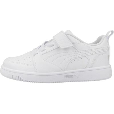 Puma Rebound V6 Lo Ac Ps 397419 - Zapatillas Casual Niño Con Velcro Blanco White Talla 35,5 Puma Rebound V6 Lo Ac Ps 397419 - Zapatillas Casual Niño Con Velcro Blanco White Talla 35,5