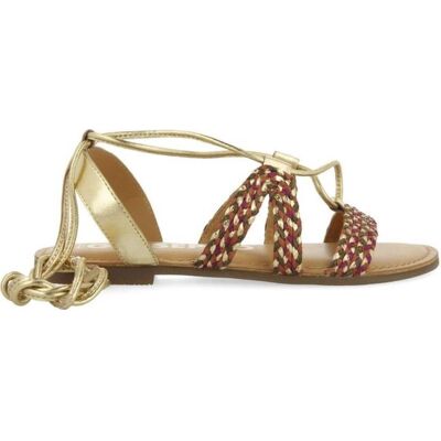 GIOSEPPO Sandalias De Mujer Sandalias Planas Davao De Piel Trenzada Con Cordones Varios Colores Talla 36 GIOSEPPO Sandalias De Mujer Sandalias Planas Davao De Piel Trenzada Con Cordones Varios Colores Talla 36