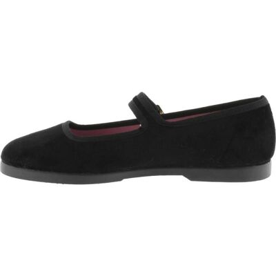 VICTORIA Bailarina Gong-Fu De Terciopelo Negro Negro Talla 37 VICTORIA Bailarina Gong-Fu De Terciopelo Negro Negro Talla 37