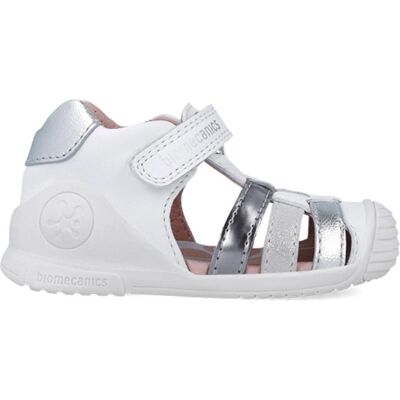BIOMECANICS Sandalias De Niña Sandalias Para Chica 252104 Casual Tiras Blancoplatab313 Talla 22 BIOMECANICS Sandalias De Niña Sandalias Para Chica 252104 Casual Tiras Blancoplatab313 Talla 22