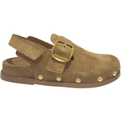 ALPE Zapatos De Mujer Zueco Baby Silk Cuero Marrón Talla 37 ALPE Zapatos De Mujer Zueco Baby Silk Cuero Marrón Talla 37