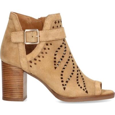 ALPE Botines 5095: Estilo Calado Y Punta Abierta En Tono Camel Camel Talla 40 ALPE Botines 5095: Estilo Calado Y Punta Abierta En Tono Camel Camel Talla 40