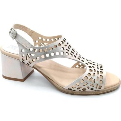 CALLAGHAN Zapatos De Tacón De Mujer Sandalia 29213 Perla Metálico Talla 40 CALLAGHAN Zapatos De Tacón De Mujer Sandalia 29213 Perla Metálico Talla 40