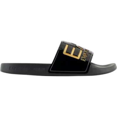 Emporio Armani Chanclas 7x000108af15118 Negras Y Doradas Negro Talla 45 Emporio Armani Chanclas 7x000108af15118 Negras Y Doradas Negro Talla 45