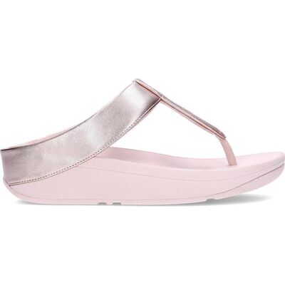 FITFLOP Sandalias De Mujer Sandalia De Mujer Fino Metallic Ik5 Nuderose Talla 39 FITFLOP Sandalias De Mujer Sandalia De Mujer Fino Metallic Ik5 Nuderose Talla 39