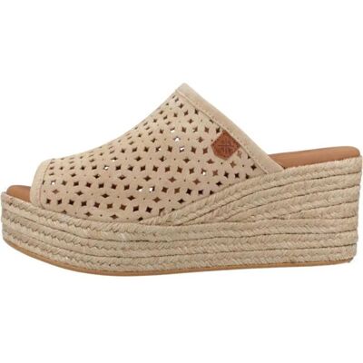 POPA Sandalia Cuña Baja Arenita Mujer Piel Perforada Beige Beig Talla 39,5 POPA Sandalia Cuña Baja Arenita Mujer Piel Perforada Beige Beig Talla 39,5