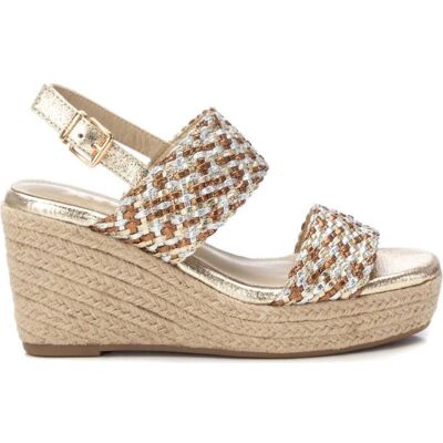 XTI Sandalias De Mujer Sandalias De Cuña Doradas Para Mujer Oro Talla 40 XTI Sandalias De Mujer Sandalias De Cuña Doradas Para Mujer Oro Talla 40