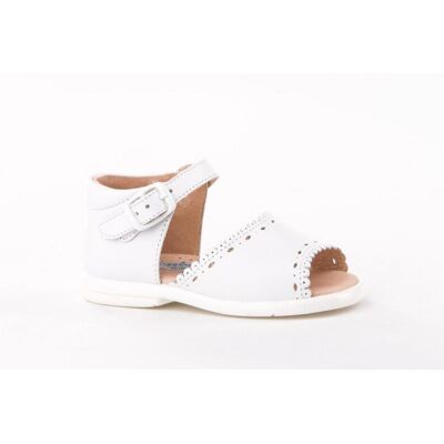 ANGELITOS De Niña Sandalia Piel 928 Blanco Talla 19 ANGELITOS De Niña Sandalia Piel 928 Blanco Talla 19