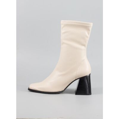 ANGEL ALARCON Botas De Mujer Botas En Color Para Mujer Beige Talla 40 ANGEL ALARCON Botas De Mujer Botas En Color Para Mujer Beige Talla 40