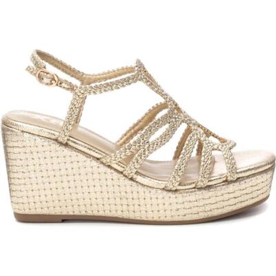 XTI Sandalias De Mujer 144056 Con Cuña En Dorado Talla 41,5 XTI Sandalias De Mujer 144056 Con Cuña En Dorado Talla 41,5