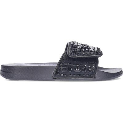FITFLOP Chanclas De Mujer Sandalias De Mujer Multi Crystal Pool Jb1 Allblack Talla 36 FITFLOP Chanclas De Mujer Sandalias De Mujer Multi Crystal Pool Jb1 Allblack Talla 36