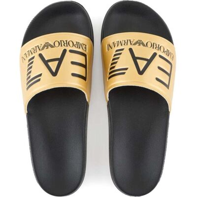 Emporio Armani Chanclas De Hombre - Chanclas Doradas Para Hombre - Scarpe Beach Dorado Talla 40 Emporio Armani Chanclas De Hombre - Chanclas Doradas Para Hombre - Scarpe Beach Dorado Talla 40