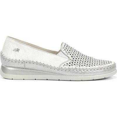FLUCHOS Mocasines De Mujer F2144 Blancosilver Talla 39 FLUCHOS Mocasines De Mujer F2144 Blancosilver Talla 39