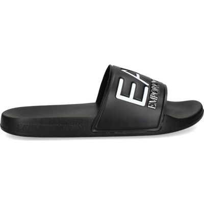 Emporio Armani Chanclas De Pala Ea7 Con Logo Contrastante Negro Talla 45 Emporio Armani Chanclas De Pala Ea7 Con Logo Contrastante Negro Talla 45