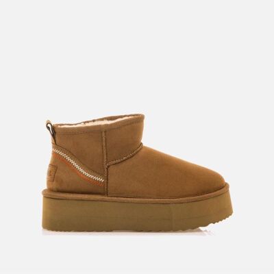 MTNG Botines Nivia De Piel Con Plataforma Para Mujer Marron Talla 38 MTNG Botines Nivia De Piel Con Plataforma Para Mujer Marron Talla 38