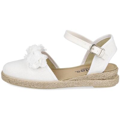 BATILAS 203-245-48 - Alpargatas Blancas Con Adorno Floral Blanco Talla 33 BATILAS 203-245-48 - Alpargatas Blancas Con Adorno Floral Blanco Talla 33