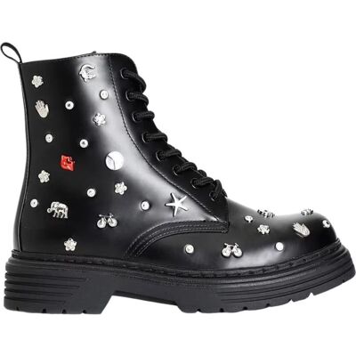 CAFENOIR Botines Con Cordones Y Tachuelas C1fa9023n001 Negro Talla 36,5 CAFENOIR Botines Con Cordones Y Tachuelas C1fa9023n001 Negro Talla 36,5