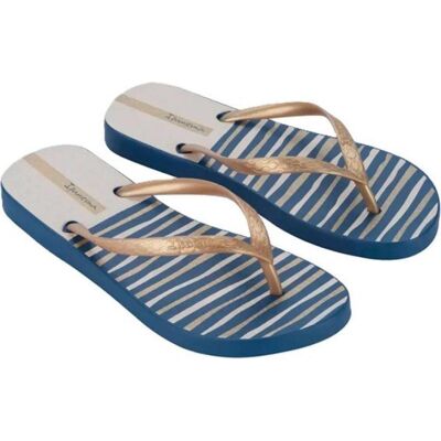 IPANEMA Chanclas Happy Xii Rayas Azules Y Doradas Blue-Gold Talla 35-36 IPANEMA Chanclas Happy Xii Rayas Azules Y Doradas Blue-Gold Talla 35-36