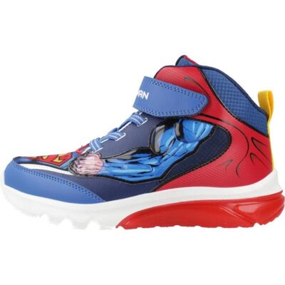 Geox J Ciberdron Superman J56lbf C0200 - Botín Con Luces Azul Rojo C0200 Talla 34 Geox J Ciberdron Superman J56lbf C0200 - Botín Con Luces Azul Rojo C0200 Talla 34