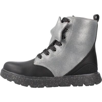 BIOMECANICS Bota Infantil Piel Negra Y Plateada 251220-A054 Cierre Cordones Negro Talla 27 BIOMECANICS Bota Infantil Piel Negra Y Plateada 251220-A054 Cierre Cordones Negro Talla 27