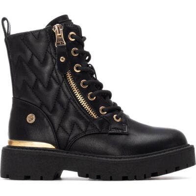 XTI Botas Militares Pler 13304 Negras Con Cremallera Dorada Y Detalle Acolchado Negro Talla 36 XTI Botas Militares Pler 13304 Negras Con Cremallera Dorada Y Detalle Acolchado Negro Talla 36