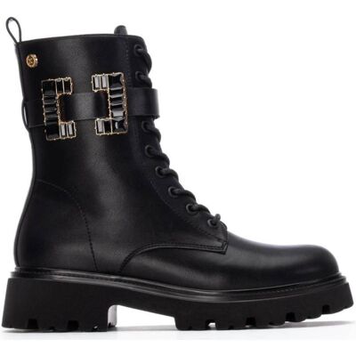 XTI Botines Militares 144431 Con Hebillas Decorativas Negro Talla 40 XTI Botines Militares 144431 Con Hebillas Decorativas Negro Talla 40