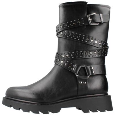 TAMARIS Botines Moteros Negros Con Hebillas Y Tachuelas Black Talla 40,5 TAMARIS Botines Moteros Negros Con Hebillas Y Tachuelas Black Talla 40,5